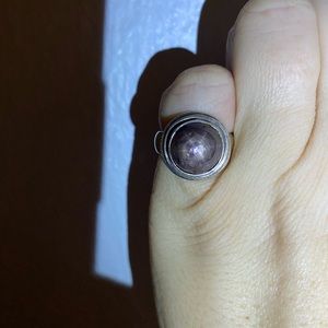 Large natural star ruby & sterling silver ring!